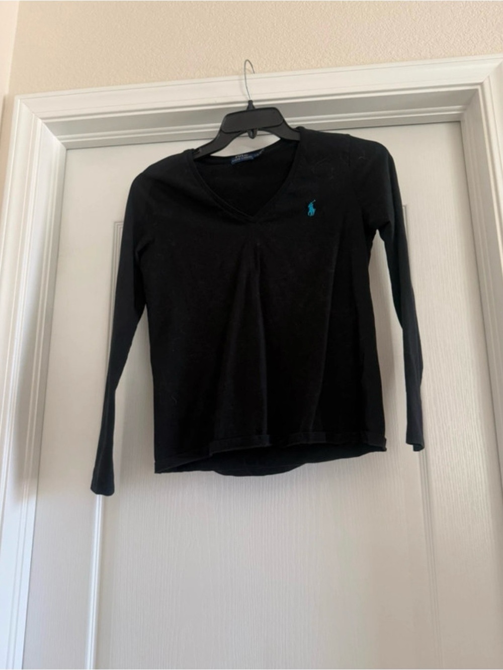 Polo by Ralph Lauren Black Crewneck Shirt with Blue Label